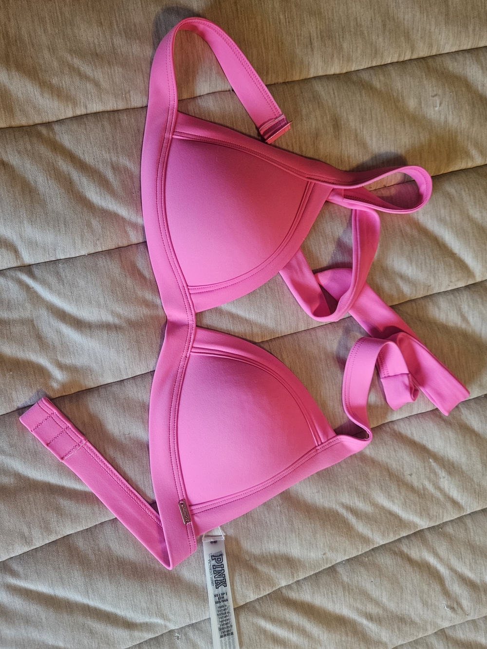 PINK Victoria's Secret Hot Pink Bikini Top